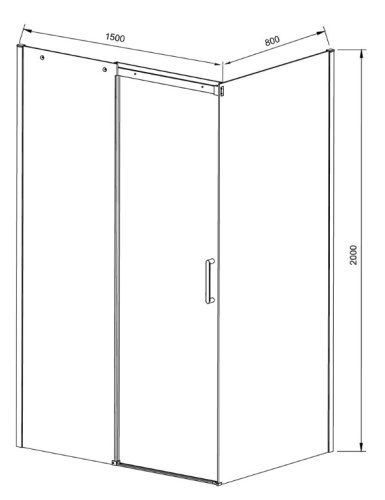 Душевой уголок Vincea Dice VSR-4D8015CLGM