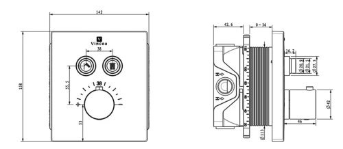 Душевая система Vincea Inspire VSFW-3I21T1GM