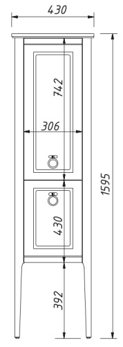 Пенал напольный Caprigo Jersey 34350 L-SF023