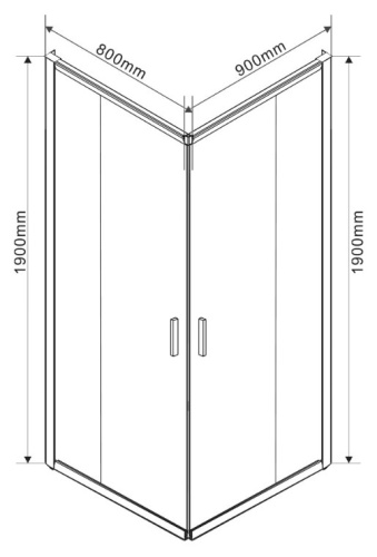 Душевой уголок Vincea Garda VSS-1G8090CLG