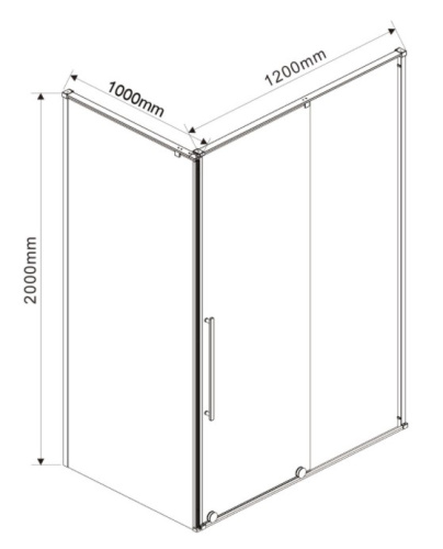 Душевой уголок Vincea Arno VSR-1A1012CL