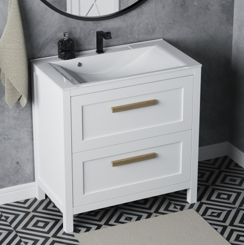 Тумба напольная Vela Фаворит массив 80Н (белый) под Milen TU69203