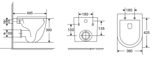 Унитаз подвесной Vincea Tornado Bien VT1-51T