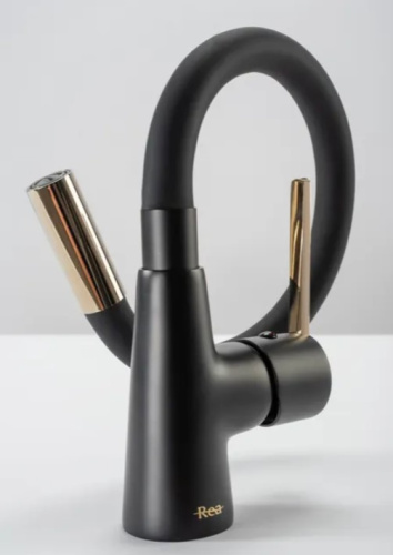 Смеситель для мойки Rea Icon Black matt Gold B5682