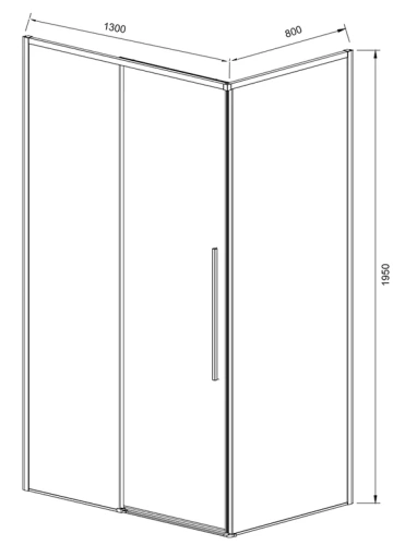 Душевой уголок Vincea Slim-N VSR-4SN8013CLB