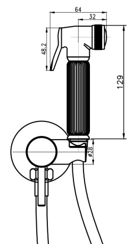 Гигиенический душ Vivi Felice 2515 bianco opaco