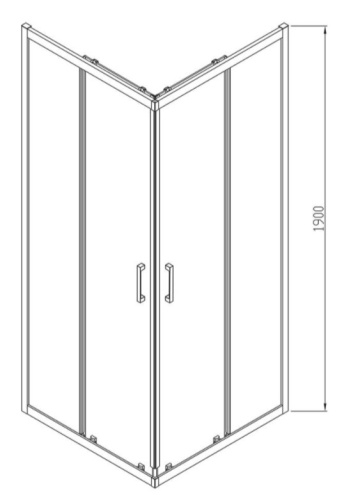 Душевой уголок Vincea Alpha VSS-3AL100CLB