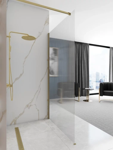 Душевая стенка Rea Aero Intimo gold matt 90x200 K4124