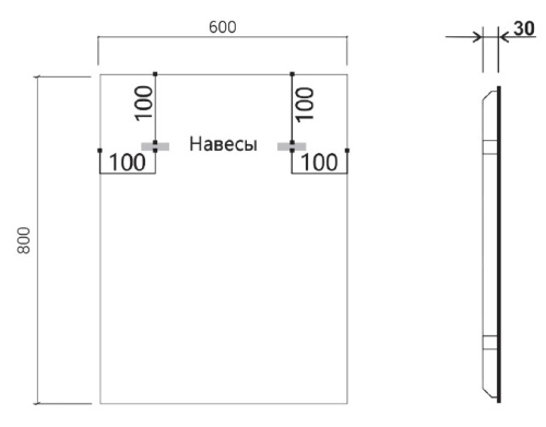Зеркало Vincea LED 600x800 VLM-3VN600
