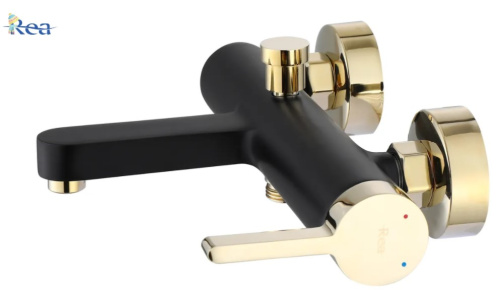 Смеситель для ванны Rea Polo Black Gold B9979