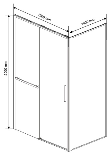 Душевой уголок Vincea Slim Soft VSR-1SS1012CLGM