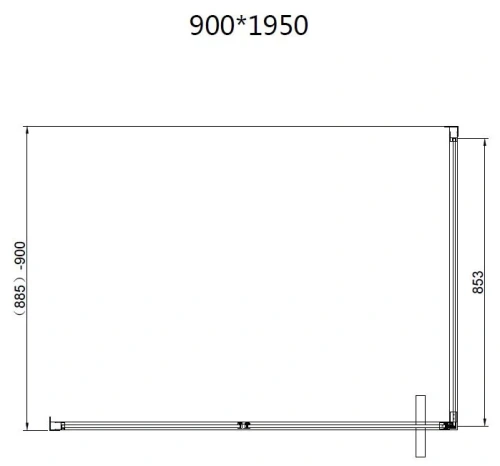 Душевой уголок Vincea Slim 8mm VSR-4SLP9090CLGM