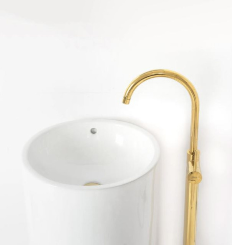 Смеситель для умывальника Rea Ortis Gold B4890