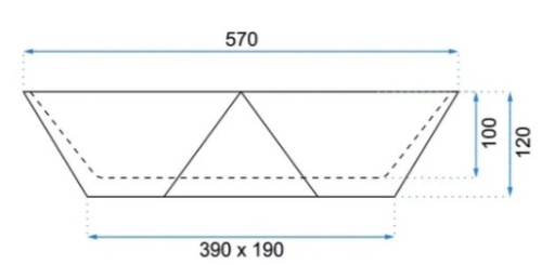 Умывальник Rea Vegas Black Marble Shiny U5603