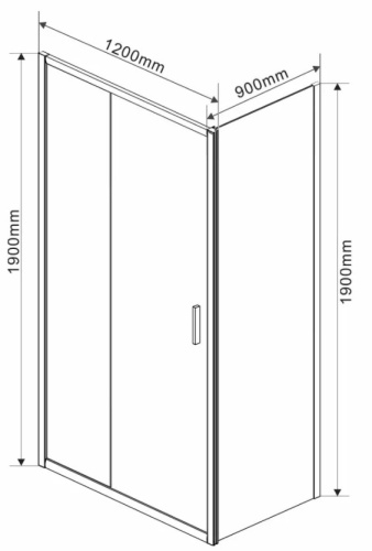Душевой уголок Vincea Garda VSR-1G9012CHB