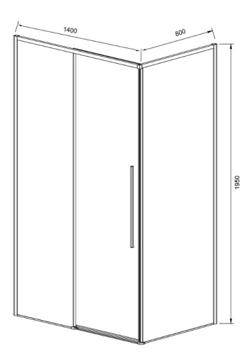 Душевой уголок Vincea Slim-N VSR-4SN8014CLGM