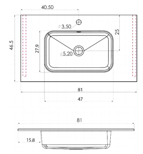 Раковина Vincea VCB-2N800W