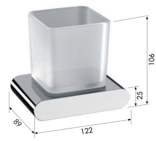 Стакан Remer Lounge LN15NP, никель брашированный