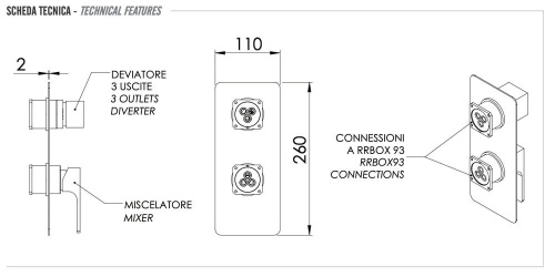 Смеситель для душа Remer Absolute AU93KB