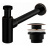 Сифон с донным клапаном универсальным Rea Old Black A8536