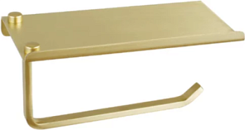 Бумагодержатель с полочкой Vivi Felice FL1039 ORO OPACO