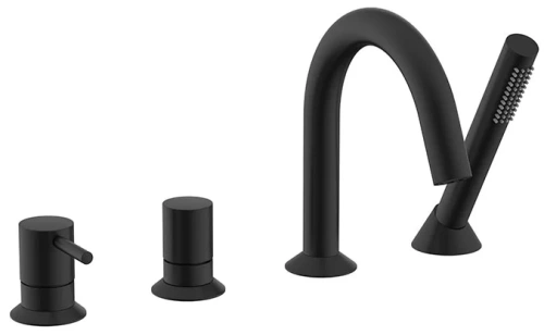 Смеситель на борт ванны Nemo Round NM-2352MB matte black