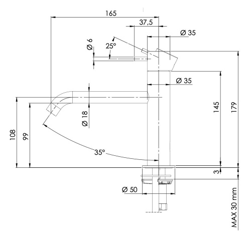 Смеситель для раковины Daniel Tokyo TK606XNDP