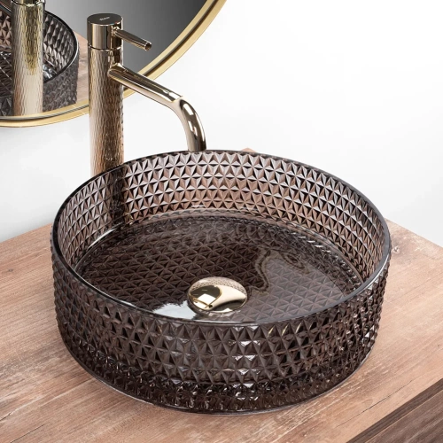 Умывальник Rea Cristal Black U9671