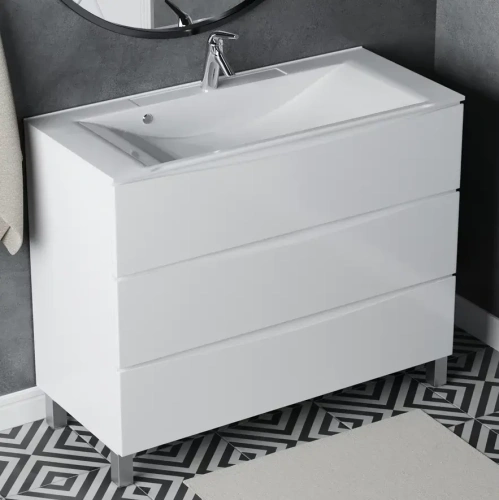 Тумба напольная Vela Бриз 100Н три ящика под Milen TU270602