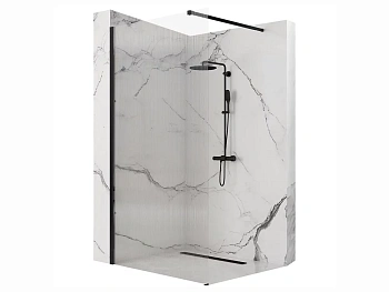 Душевая стенка Rea Aero Intimo black matt 100x200 K4121