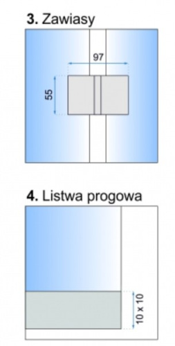 Душевая дверь Rea Fold Modul 80 K7443