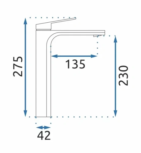Смеситель для умывальника Rea Marco black matt B4896