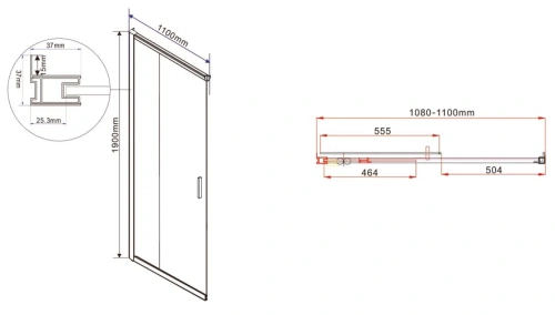Душевой уголок Vincea Garda VSS-1G1011CLB