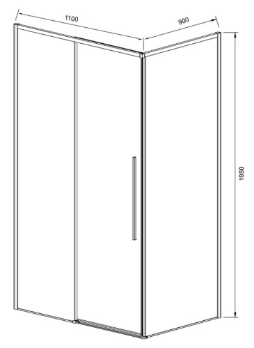 Душевой уголок Vincea Slim-N VSR-4SN9011CLG