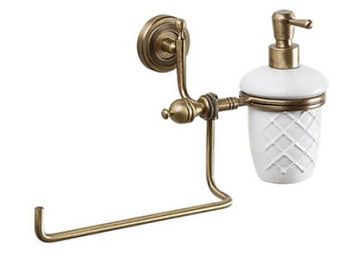 Полотенцедержатель с диспенсером Caprigo Royal 6728 c/br