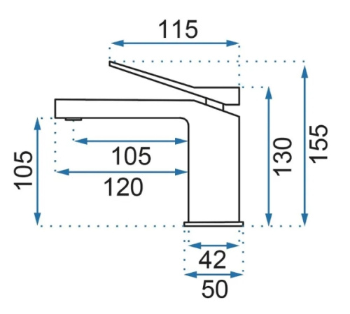 Смеситель для умывальника Rea Duet Gold B4413