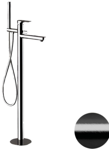 Смеситель для ванны Remer Infinity I08CFP, черный брашированный хром