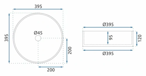 Умывальник Rea Ingrid Black U6800