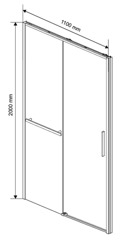 Душевая дверь Vincea Slim Soft VDS-1SS110CL