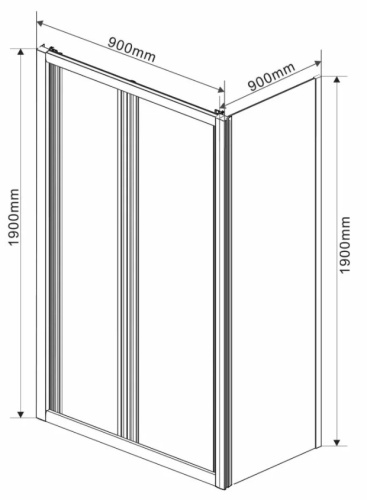 Душевой уголок Vincea Garda VSR-1G9090CH