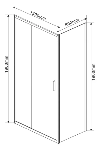 Душевой уголок Vincea Garda VSR-1G8015CLB