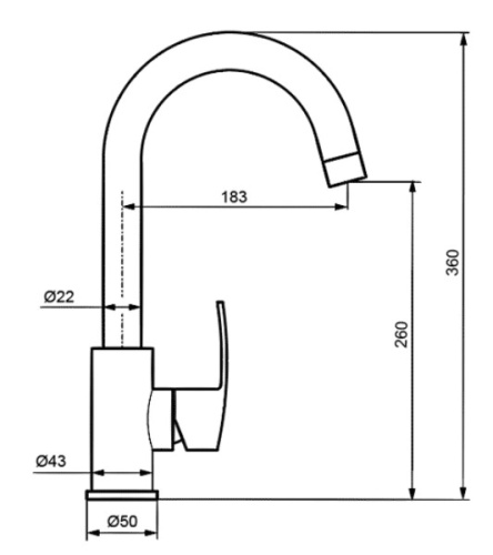 Смеситель для мойки Ahti Mikkeli MK101011