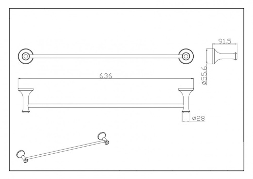 Полотенцедержатель CeramaLux Valencia 88508G