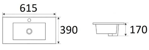 Умывальник CeramaLux 9393-60