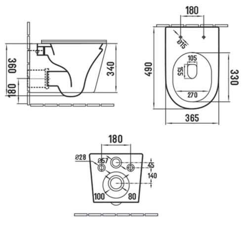 Унитаз подвесной Vincea Piatti VT1-11SMA