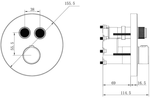 Душевая система Vincea Inspire VSFW-3I22MT2GM