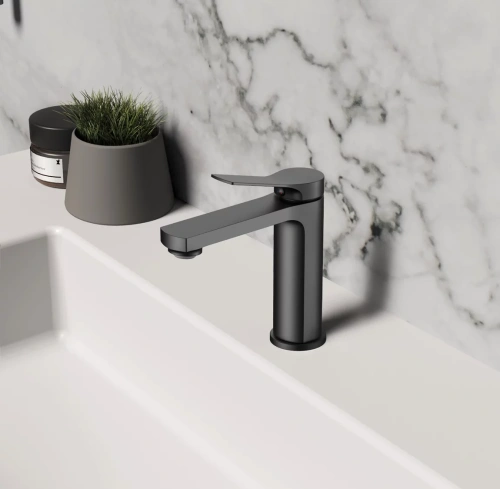 Смеситель для раковины Vincea Arco VBF-4AR01MB