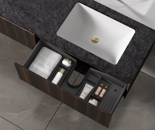 Тумба подвесная Vincea Luxe VMC-4LX140WN натуральный орех