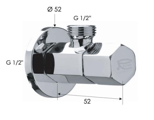 Запорный вентиль 1/2*1/2 Remer 128E1212