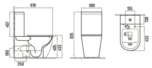Унитаз напольный CeramaLux 2166MB